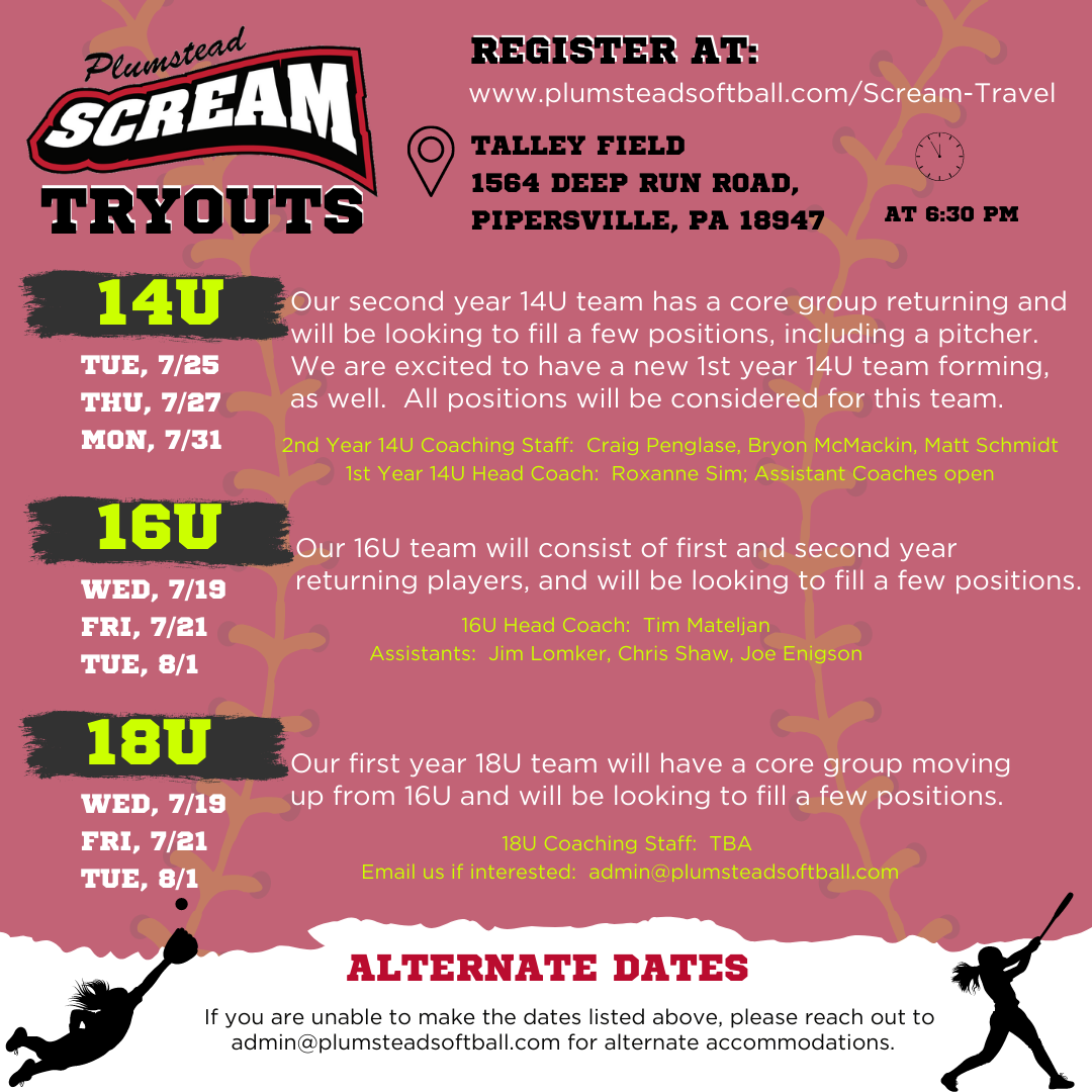 Scream Travel Plumstead Softball